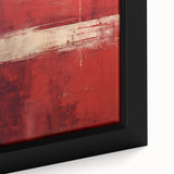 Close-up of a modern abstract strokes wall art piece, featuring vibrant colors and dynamic patterns, elegantly framed for contemporary decor enhancement.