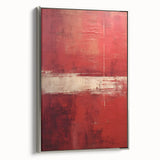Framed canvas wall art showcasing abstract strokes in silver and gray tones, designed for modern decor. Side view highlights the sleek frame and artistic details.