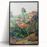 Modern Wall Art: Abstract Landscape with Vibrant Greens and Earthy Tones