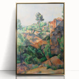 Modern Wall Art: Abstract Landscape with Vibrant Greens and Earthy Tones