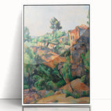Modern Wall Art: Abstract Landscape with Vibrant Greens and Earthy Tones