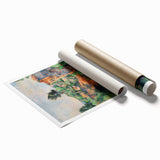 Modern Wall Art: Abstract Landscape with Vibrant Greens and Earthy Tones