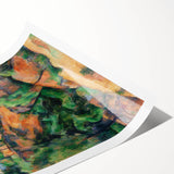 Modern Wall Art: Abstract Landscape with Vibrant Greens and Earthy Tones