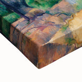 Modern Wall Art: Abstract Landscape with Vibrant Greens and Earthy Tones