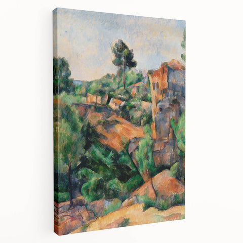 Modern Wall Art: Abstract Landscape with Vibrant Greens and Earthy Tones