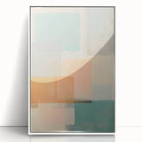 Framed abstract wall art featuring dynamic strokes in soft white and gray tones, ideal for modern interiors and enhancing decor with a contemporary touch.