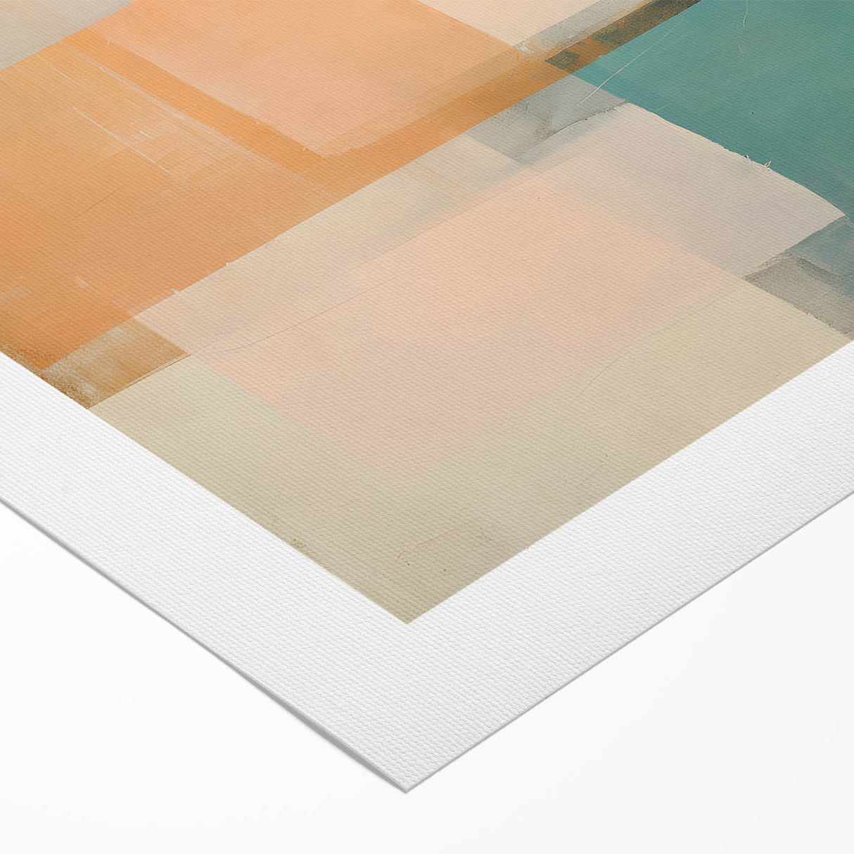 Abstract wall art canvas featuring vibrant strokes in shades of blue, orange, and yellow, ideal for modern decor. Perfect for adding a pop of color to any space.
