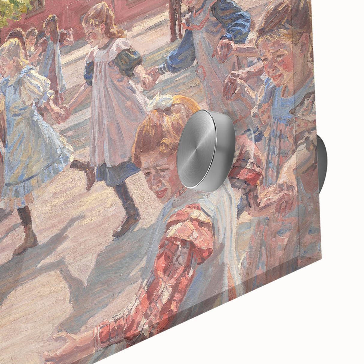 Modern Wall Art: Joyful Children Playing in a Sunlit Meadow