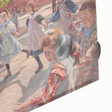 Modern Wall Art: Joyful Children Playing in a Sunlit Meadow