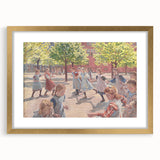 Modern Wall Art: Joyful Children Playing in a Sunlit Meadow