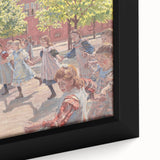 Modern Wall Art: Joyful Children Playing in a Sunlit Meadow