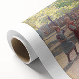 Modern Wall Art: Joyful Children Playing in a Sunlit Meadow