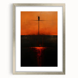 Abstract wall art featuring colorful strokes in a modern design, framed with a silver mat, showcasing vibrant hues and artistic flair, perfect for contemporary decor.