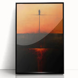 Abstract wall art featuring bold black strokes on a white background, framed in sleek black acrylic, perfect for modern home decor. Ideal for adding a contemporary touch to living spaces or offices.