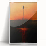 Framed abstract strokes wall art in acrylic with a white border, showcasing vibrant colors and dynamic designs, perfect for modern home decor.