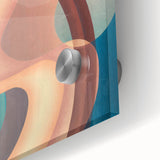 Modern Wall Art: Geometric Abstract in Blue and Pastel Hues