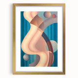 Modern Wall Art: Geometric Abstract in Blue and Pastel Hues