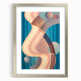Modern Wall Art: Geometric Abstract in Blue and Pastel Hues