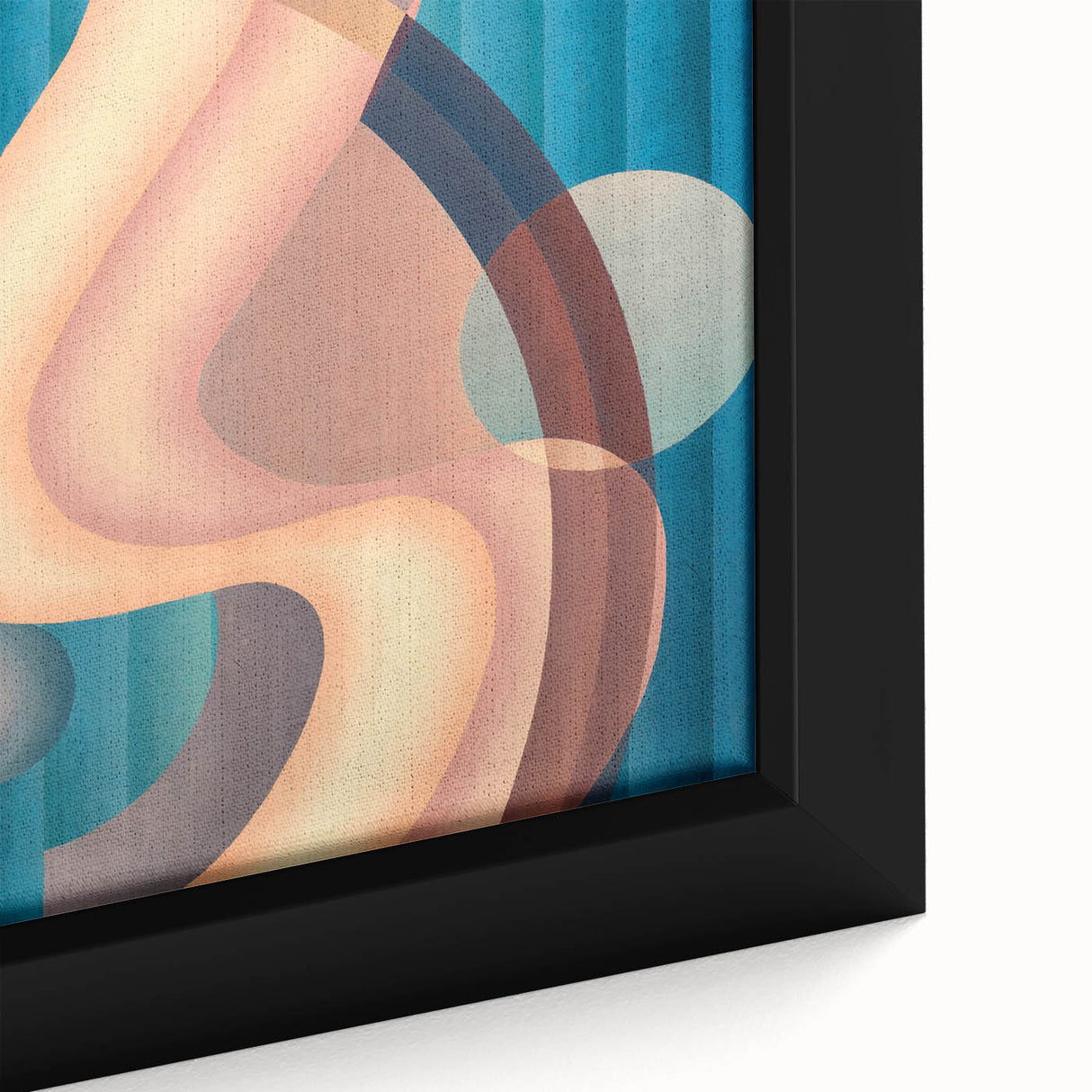 Modern Wall Art: Geometric Abstract in Blue and Pastel Hues