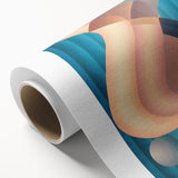 Modern Wall Art: Geometric Abstract in Blue and Pastel Hues