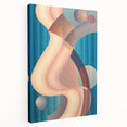 Modern Wall Art: Geometric Abstract in Blue and Pastel Hues