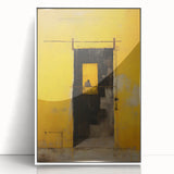 Framed wall art featuring abstract strokes in a modern design, with a white background and vibrant colors, perfect for contemporary home decor.