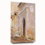 Modern Wall Art: Arched Doorway Watercolor in Earthy and Soft Hues
