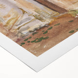 Modern Wall Art: Arched Doorway Watercolor in Earthy and Soft Hues