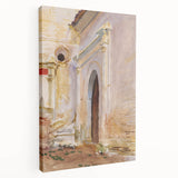 Modern Wall Art: Arched Doorway Watercolor in Earthy and Soft Hues