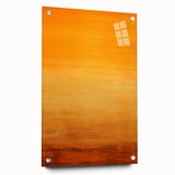 Abstract wall art featuring vibrant strokes in various colors, mounted on acrylic glass with visible pins, ideal for modern home decor.