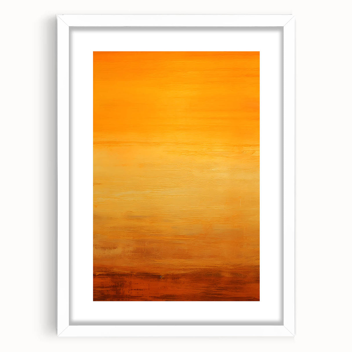 Abstract strokes wall art featuring vibrant colors on a white background, elegantly framed with a mat, enhancing modern home decor aesthetics. Ideal for art enthusiasts and interior design lovers.