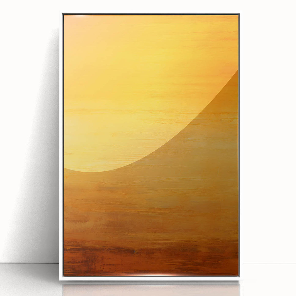 Framed acrylic wall art showcasing abstract strokes in white and soft hues, ideal for modern decor, enhancing any living space with artistic elegance.