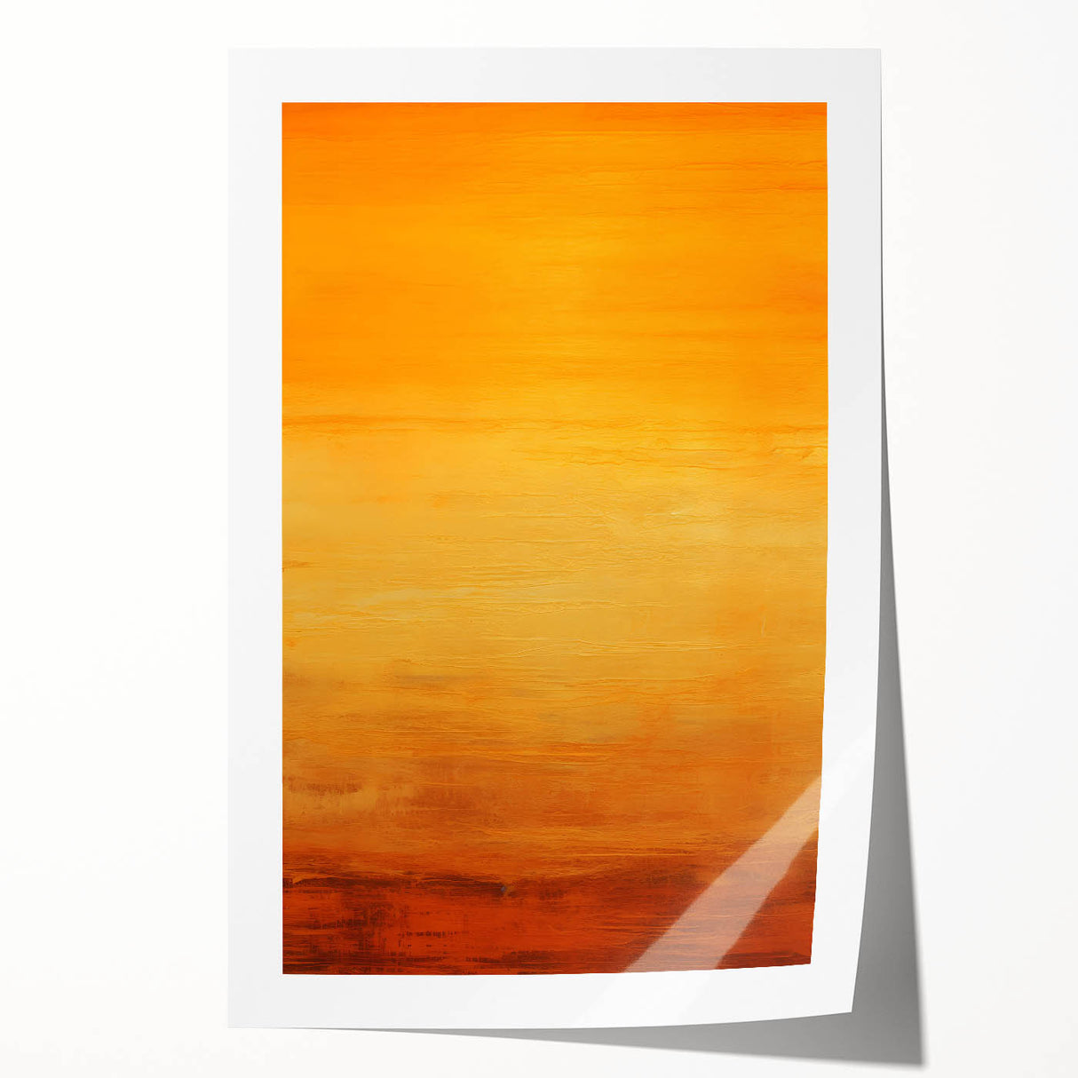 Abstract strokes wall art print showcasing vibrant colors and dynamic patterns, rolled and ready for framing, perfect for modern home decor.