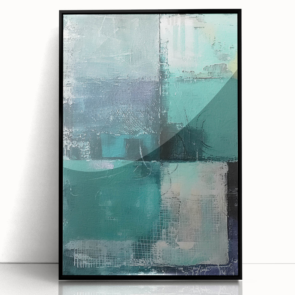 Framed abstract wall art featuring dynamic black strokes on a white background, perfect for modern decor. Ideal for enhancing living spaces or office aesthetics.
