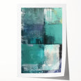 Abstract wall art print showcasing vibrant strokes in shades of blue, orange, and yellow, perfect for modern interior decor. Ideal for enhancing artistic spaces.