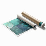 Abstract wall art print showcasing vibrant, multicolored strokes in a modern design, perfect for enhancing contemporary home decor and artistic spaces.