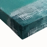 Close-up of a vibrant abstract strokes wall art design on stretched canvas, showcasing bold colors and intricate textures, perfect for modern home decor.