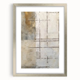 Abstract wall art featuring dynamic silver strokes in a modern frame with a mat, perfect for contemporary home decor. Ideal for adding elegance to any room.