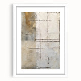 Abstract wall art featuring vibrant strokes in hues of blue, pink, and gold, framed with a white mat. Ideal for modern decor, enhancing any room's aesthetic.