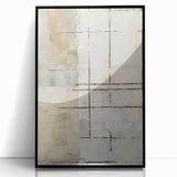 Framed abstract strokes wall art in black and white, showcasing dynamic brush patterns and modern design. Ideal for contemporary decor and artistic spaces.