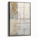 Abstract strokes wall art in a black frame, showcasing bold, colorful brushstrokes that add a modern touch to any interior decor. Perfect for enhancing contemporary spaces.