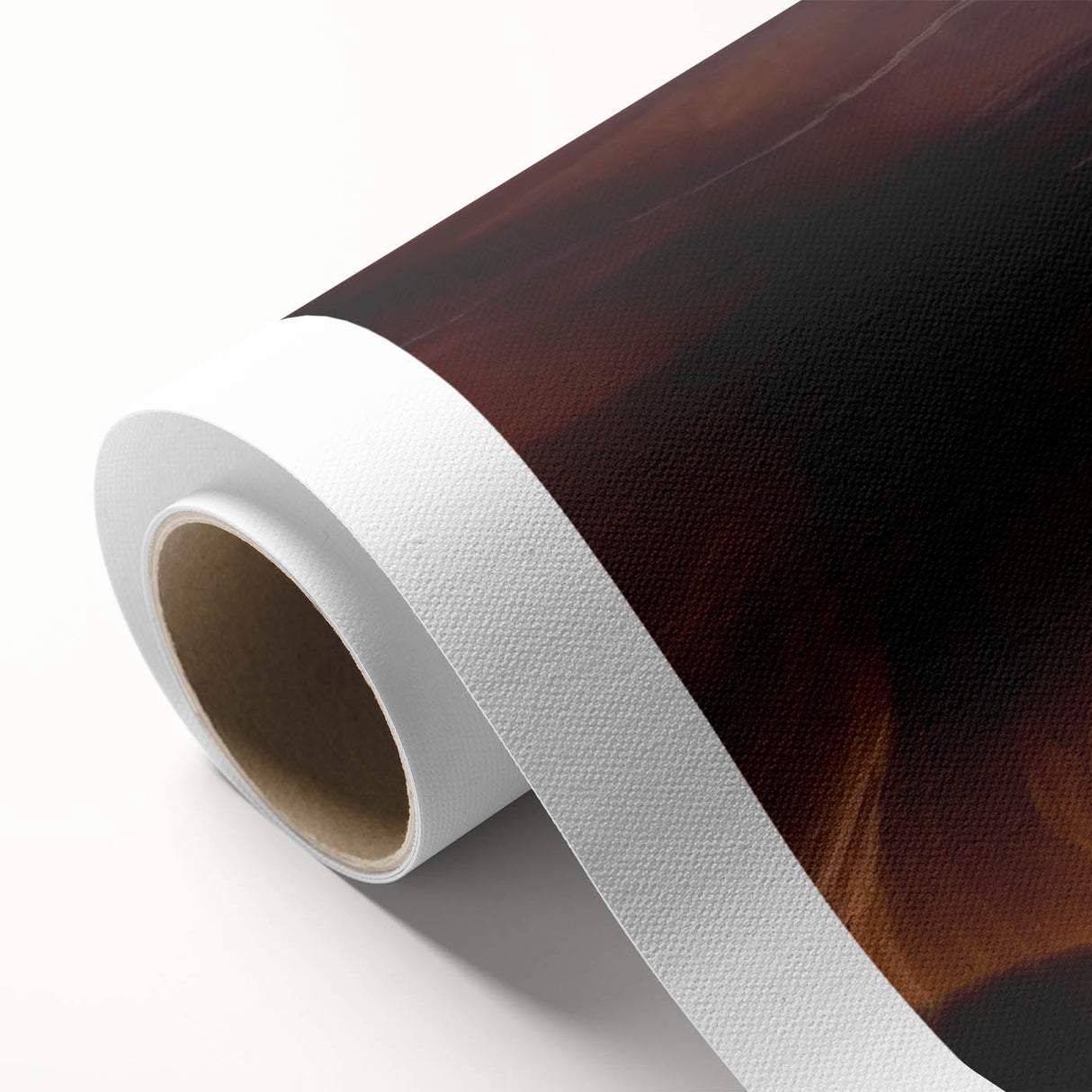 Vibrant rolled canvas depicting a stunning landscape with intricate cave formations, showcasing earthy tones and textures, perfect for home decor or art enthusiasts.