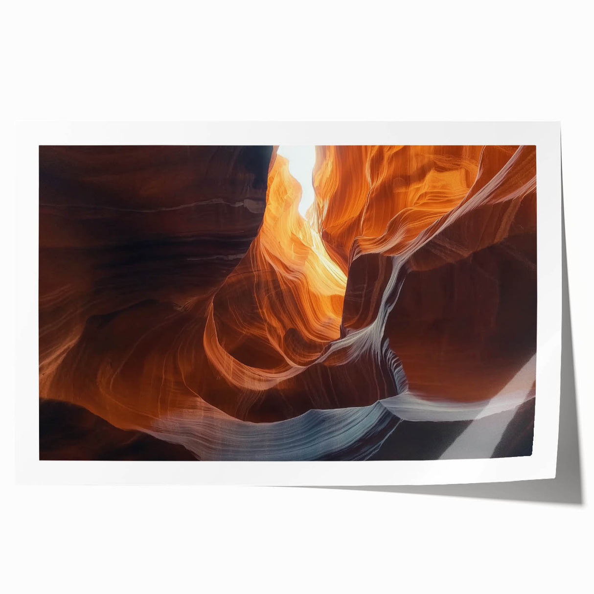 Stunning landscape cave artwork print on rolled canvas, showcasing intricate textures and earthy colors, perfect for home decor and art enthusiasts.