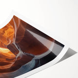 Stunning rolled print showcasing a vibrant landscape scene with caves, rich colors, and intricate details, ideal for home decor and art enthusiasts.