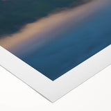 Stunning rolled canvas artwork depicting a dramatic cliff landscape at sunset, showcasing vibrant colors and intricate details, ideal for home decor.