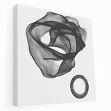 Minimalist Abstract Living Room Wall Art – Black & White Canvas