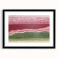 Abstract Office Wall Art – Burgundy & Green Landscape Canvas