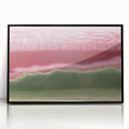 Abstract Office Wall Art – Burgundy & Green Landscape Canvas