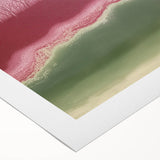 Abstract Office Wall Art – Burgundy & Green Landscape Canvas