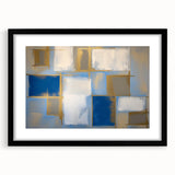 Abstract geometric black frame showcasing a modern design with a mat, ideal for enhancing contemporary art displays or home decor. Perfect for stylish interiors.